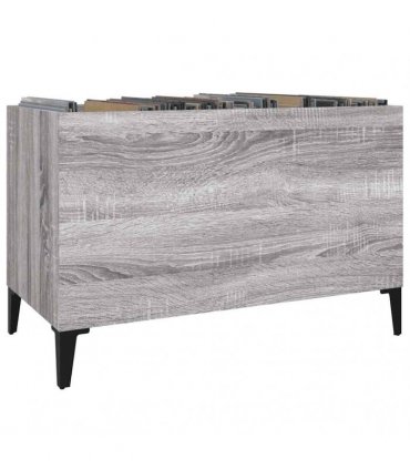 vidaXL Record Cabinet | Grey Sonoma | Engineered wood, Metal | Medium