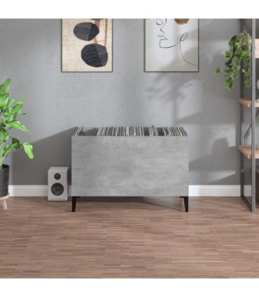 vidaXL Record Cabinet Concrete Grey 74.5x38x48 cm Engineered Wood