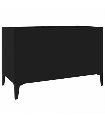 vidaXL Record Cabinet | Black | Engineered Wood, Metal | 74.5 x 38 x 48 cm