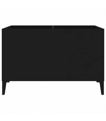 vidaXL Record Cabinet | Black | Engineered Wood, Metal | 74.5 x 38 x 48 cm