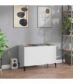vidaXL Record Cabinet | White | Engineered wood, metal | Medium | Record Cabinet