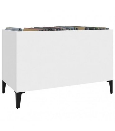 vidaXL Record Cabinet | White | Engineered wood, metal | Medium | Record Cabinet