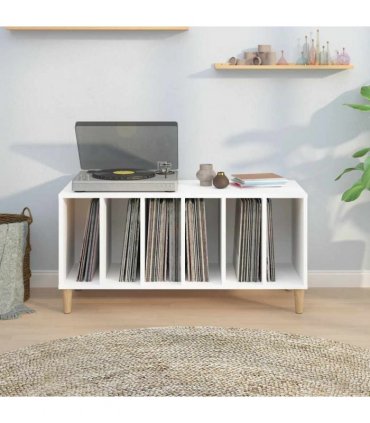 vidaXL Record Cabinet | White | Engineered wood | 100x38x48 cm | Record Cabinet