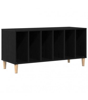vidaXL Record Cabinet Black Oak 100 x 38 x 48 cm Engineered Wood