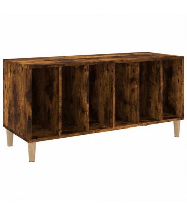 vidaXL Record Cabinet | Smoked Oak | Engineered Wood | Medium | Record Cabinet