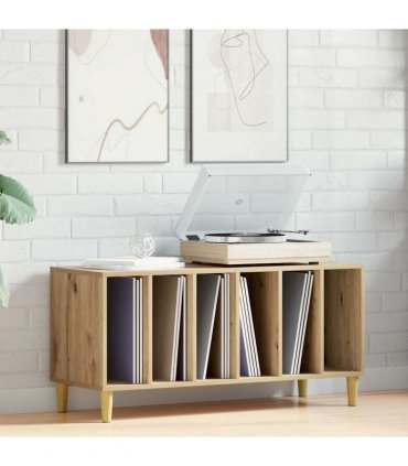 vidaXL Record Cabinet Artisan Oak 100x38x48 cm Engineered Wood