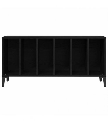 vidaXL Record Cabinet Black Oak 100 x 38 x 48 cm Engineered Wood — V0672039682