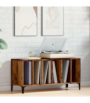 vidaXL Record Cabinet Old Wood 100x38x48 cm Engineered Wood