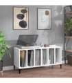 vidaXL Record Cabinet | White | Engineered wood, metal | Medium | Record Cabinet — V0672039688