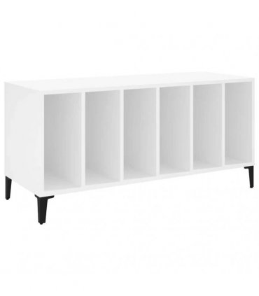 vidaXL Record Cabinet | White | Engineered wood, metal | Medium | Record Cabinet — V0672039688