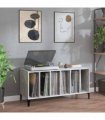 vidaXL Record Cabinet | Concrete grey | Engineered wood, metal | Record Cabinet