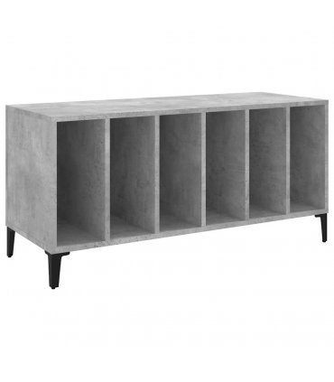 vidaXL Record Cabinet | Concrete grey | Engineered wood, metal | Record Cabinet
