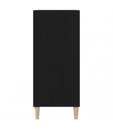 vidaXL Record Cabinet Black Oak 84.5 x 38 x 89 cm Engineered Wood