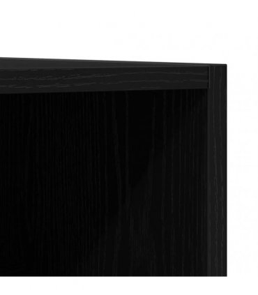 vidaXL Record Cabinet Black Oak 84.5 x 38 x 89 cm Engineered Wood