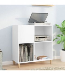 vidaXL Record Cabinet White 84.5x38x89 cm Engineered Wood