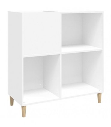 vidaXL Record Cabinet White 84.5x38x89 cm Engineered Wood