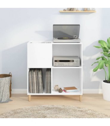 vidaXL Record Cabinet White 84.5x38x89 cm Engineered Wood