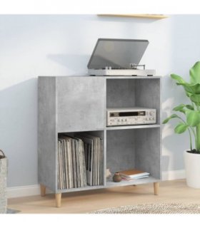 vidaXL Record Cabinet Concrete Grey 84.5x38x89 cm Engineered Wood