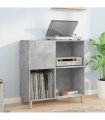 vidaXL Record Cabinet Concrete Grey 84.5x38x89 cm Engineered Wood