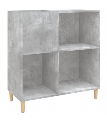 vidaXL Record Cabinet Concrete Grey 84.5x38x89 cm Engineered Wood