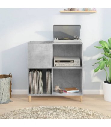 vidaXL Record Cabinet Concrete Grey 84.5x38x89 cm Engineered Wood