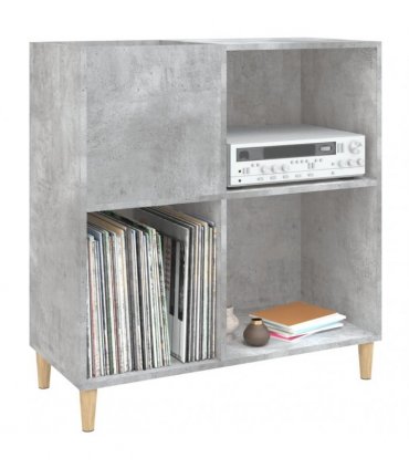 vidaXL Record Cabinet Concrete Grey 84.5x38x89 cm Engineered Wood