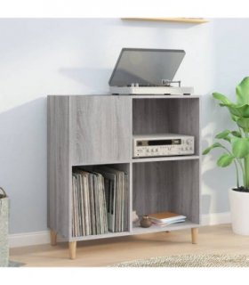 vidaXL Record Cabinet Grey Sonoma 84.5x38x89 cm Engineered Wood