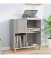 vidaXL Record Cabinet Grey Sonoma 84.5x38x89 cm Engineered Wood