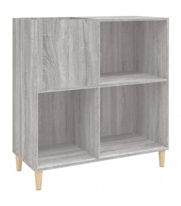 vidaXL Record Cabinet Grey Sonoma 84.5x38x89 cm Engineered Wood