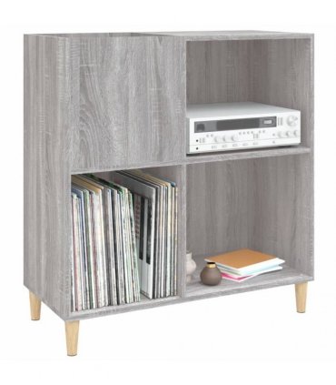 vidaXL Record Cabinet Grey Sonoma 84.5x38x89 cm Engineered Wood