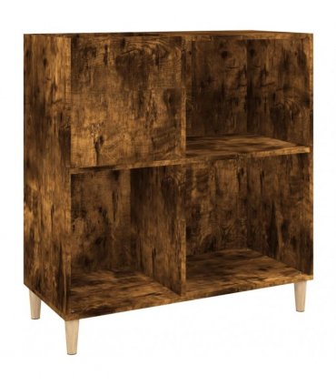 vidaXL Record Cabinet Smoked Oak 84.5x38x89 cm Engineered Wood