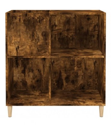 vidaXL Record Cabinet Smoked Oak 84.5x38x89 cm Engineered Wood