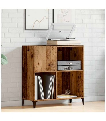 vidaXL Record Cabinet Old Wood 84.5x38x89 cm Engineered Wood — V0672039701