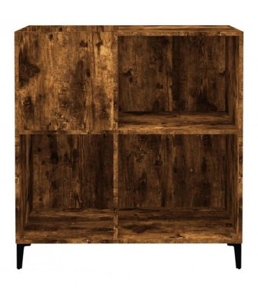 vidaXL Record Cabinet | Smoked oak | Engineered wood, metal | Medium