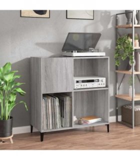 vidaXL Record Cabinet Grey Sonoma 84.5x38x89 cm Engineered Wood — V0672039707