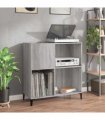vidaXL Record Cabinet Grey Sonoma 84.5x38x89 cm Engineered Wood — V0672039707