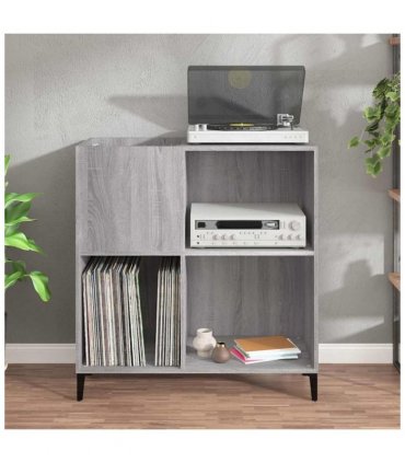 vidaXL Record Cabinet Grey Sonoma 84.5x38x89 cm Engineered Wood — V0672039707