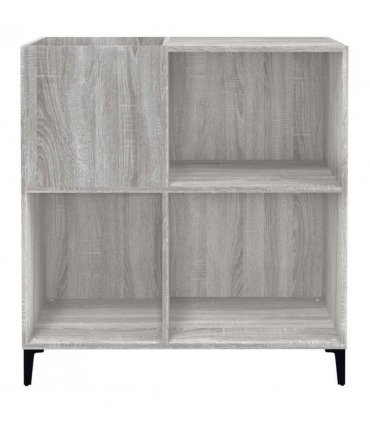 vidaXL Record Cabinet Grey Sonoma 84.5x38x89 cm Engineered Wood — V0672039707