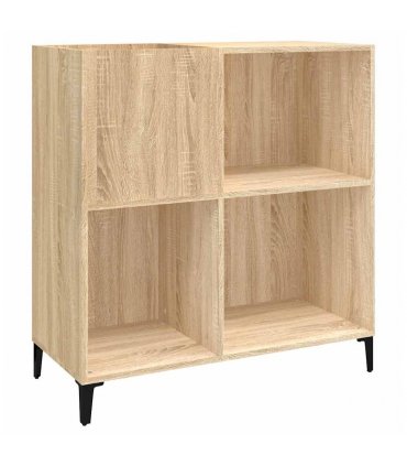 vidaXL Record Cabinet | Sonoma oak | Engineered wood, metal | 84.5 x 38 x 89 cm