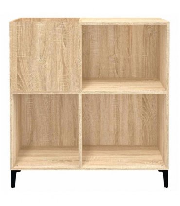vidaXL Record Cabinet | Sonoma oak | Engineered wood, metal | 84.5 x 38 x 89 cm