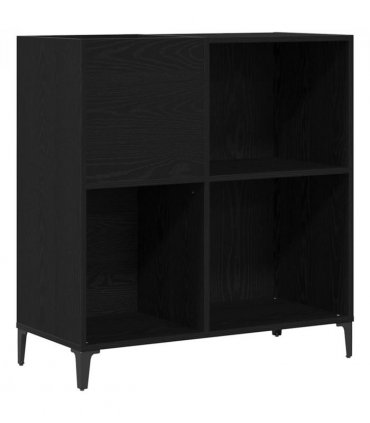 vidaXL Record Cabinet Black Oak 84.5 x 38 x 89 cm Engineered Wood — V0672039709
