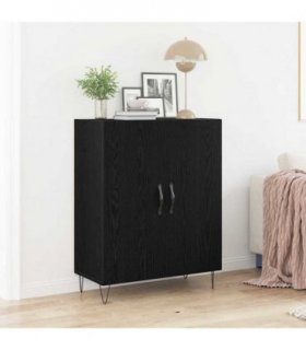 vidaXL Sideboard Black Oak 69.5 x 34 x 90 cm Engineered Wood — V0672039724