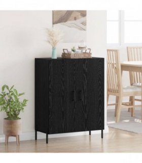 vidaXL Sideboard Black Oak 69.5 x 34 x 90 cm Engineered Wood — V0672039733