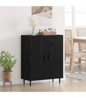 vidaXL Sideboard Black Oak 69.5 x 34 x 90 cm Engineered Wood — V0672039743