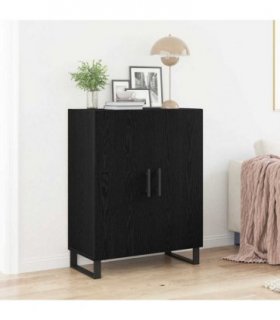 vidaXL Sideboard Black Oak 69.5 x 34 x 90 cm Engineered Wood — V0672039755