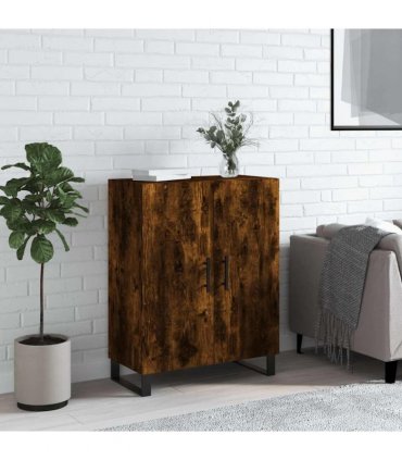 vidaXL Sideboard Smoked Oak 69.5x34x90 cm Engineered Wood — V0672039756