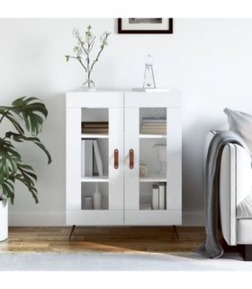 vidaXL Sideboard High Gloss White 69.5x34x90 cm Engineered Wood — V0672039763