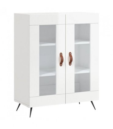 vidaXL Sideboard High Gloss White 69.5x34x90 cm Engineered Wood — V0672039763