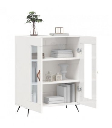 vidaXL Sideboard High Gloss White 69.5x34x90 cm Engineered Wood — V0672039763