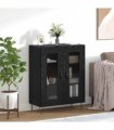 vidaXL Sideboard Black Oak 69.5 x 34 x 90 cm Engineered Wood — V0672039768